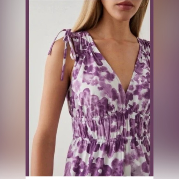 NWOT Rails Fay Mini Dress in Iris Watercolor Floral - Picture 4 of 15